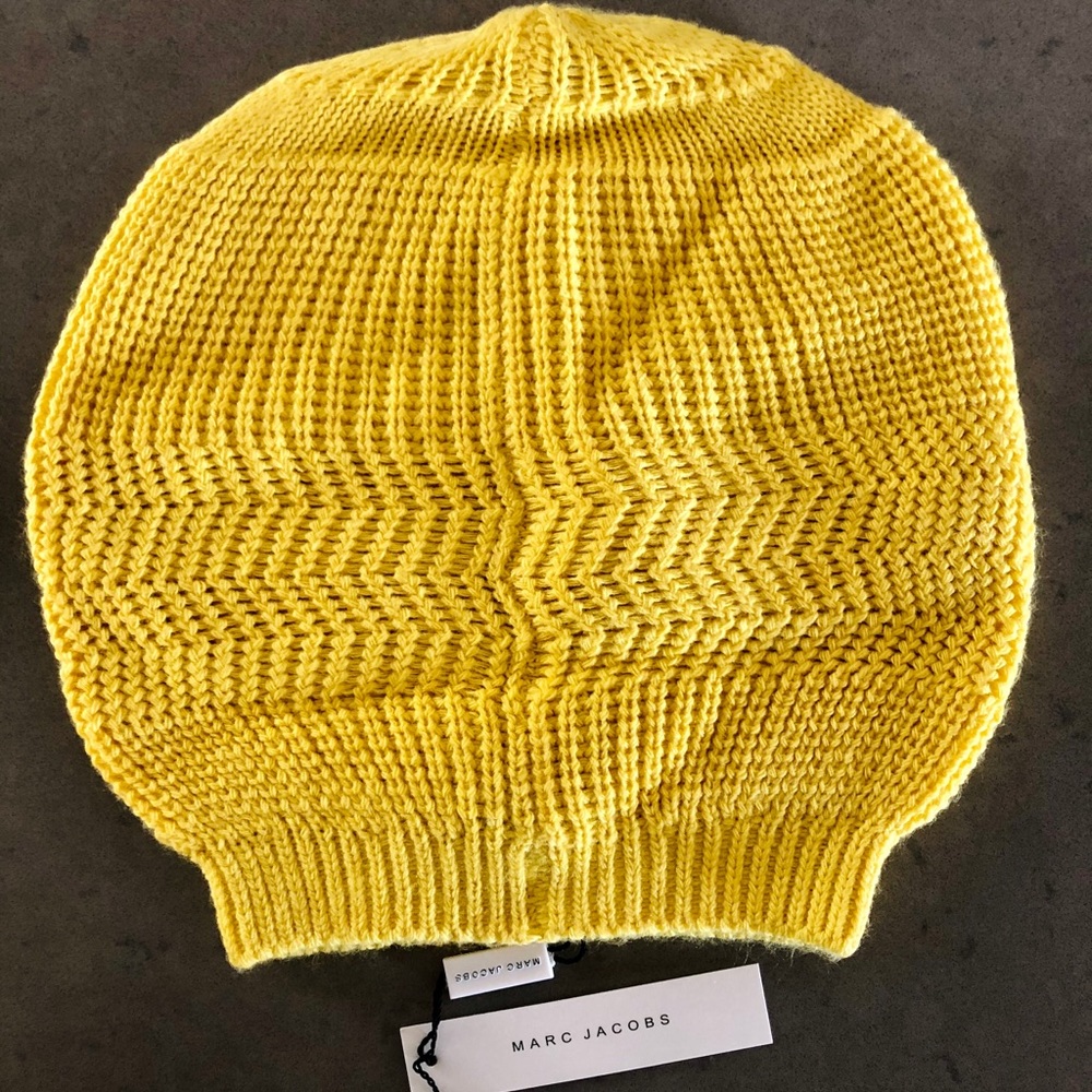 Marc Jacobs Unisex Beanie Hat Yellow New with tag